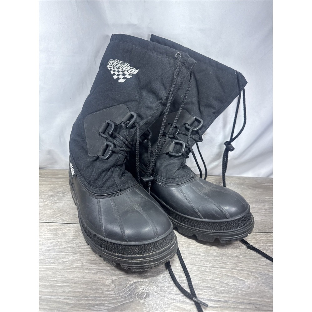 Vintage Men's Ski Doo Black Snowmobile Boots Size 10